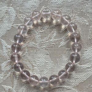 Natural Rose Quartz Stretch Bracelet - Women Jewelry